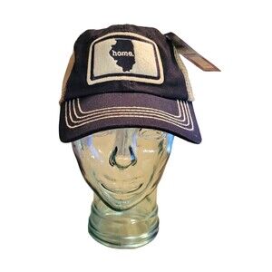 Illinois Home State Apparel Hook and Loop Baseball Hat Cap NWT